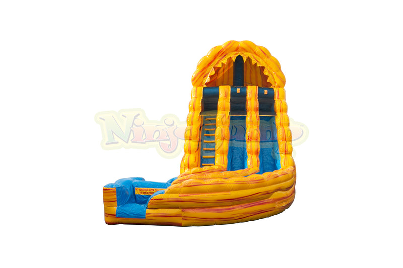 20 Ft Raging Rapids Double Lane Water Curve Slide-BB1603