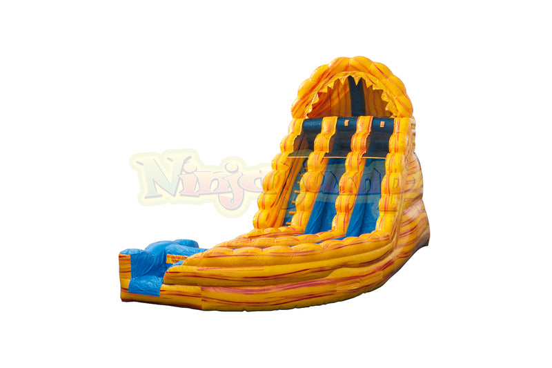 20 Ft Raging Rapids Double Lane Water Curve Slide-BB1603